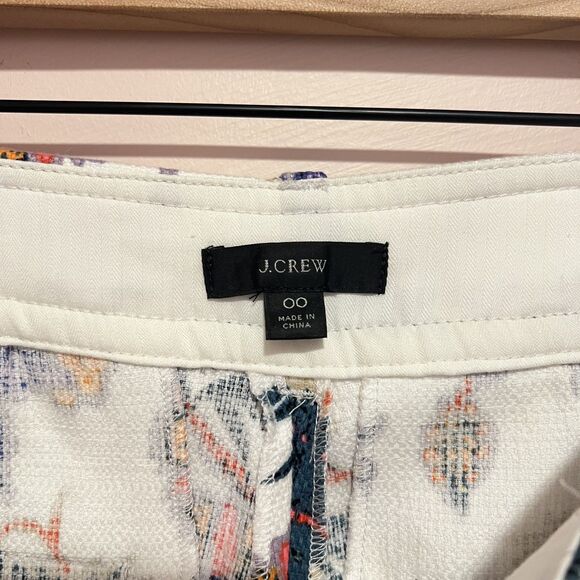 J. Crew Kickout Crop Pant in Paisley Floral Trouser Style AM991 Size 00 - Picture 4 of 10
